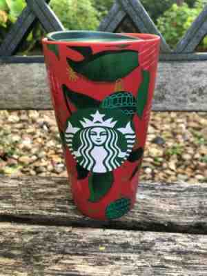 NEW Starbucks 2019 Ceramic Holiday Traveler 12oz Tumbler Mug Christmas Bestprice - Sold on eBay Dec, 9th 2019 for $24.00