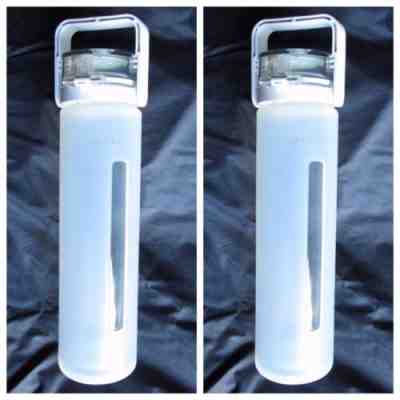 Two Starbucks Glass Water Bottles With Silicon Sleeve - Sold on eBay Dec, 9th 2019 for $24.99