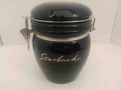 Starbucks Coffee Company Cobalt Blue Silver Script Logo Canister Cookie Jar NICE - Sold on eBay Dec, 9th 2019 for $18.75