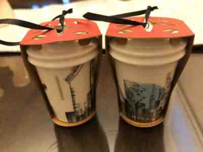 Starbucks Chicago Christmas Skyline Ornament Ceramic  Set Of 2  NIB - Sold on eBay Dec, 9th 2019 for $17.99