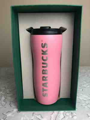 Starbucks Pink Stainless Steel Logo Tumbler 12 Oz New in Original Box - Sold on eBay Dec, 9th 2019 for $39.95