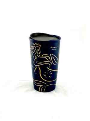 Starbucks Navy Gold Mermaid Anniversary Mug Cup Siren Coffee Travel 2017 Lidded - Sold on eBay Dec, 9th 2019 for $18.40