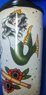 Starbucks Tattoo Mermaid Sailor Heart Traveler Tumbler Dot Collection 2015 Mint - Sold on eBay Dec, 9th 2019 for $95.00