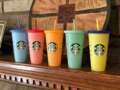 Starbucks COLOR CHANGING Cold Cups SINGLE CUP or 5 Pack Summer 2019 24oz  - Sold on eBay Dec, 9th 2019 for $34.99