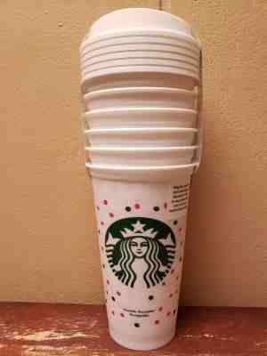 STARBUCKS 16 Oz Reusable Cups To Go / Set Of 6 / SAVE 10 Cents With Each Refill - Sold on eBay Dec, 9th 2019 for $22.00