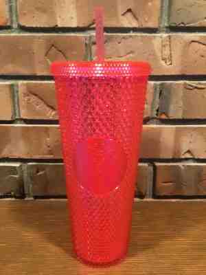 Starbucks 2019 Holiday Neon Pink Studded Venti Tumbler Cup Limited Edition - Sold on eBay Dec, 9th 2019 for $37.50