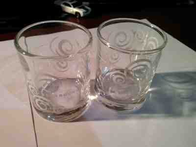 2 Starbucks Coffee Espresso Clear Shot Glass 1oz 2oz Measure Marked Swirl&Plain - Sold on eBay Dec, 9th 2019 for $22.00