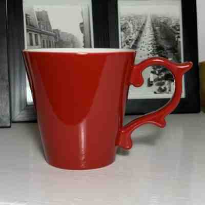 STARBUCKS COFFEE 2015 Teavana Rococo Handle Tea Coffee Mug Red 12oz TAZO EUC - Sold on eBay Dec, 9th 2019 for $18.18