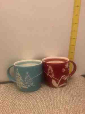 Starbucks 2007 Holiday 8oz Blue, Raised Trees, Snowflakes And Penguin Mug/Cup - Sold on eBay Dec, 9th 2019 for $19.00