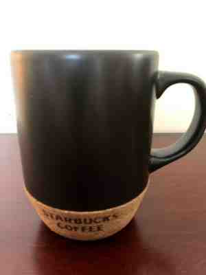 Starbucks Coffee Mug Cup Gray Black Cork Bottom Ceramic 12oz - Sold on eBay Dec, 9th 2019 for $17.97