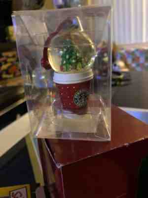  Rare 2007 Starbucks Holiday Christmas Snow Globe To Go Cup 3" Ornament - NIB - Sold on eBay Dec, 9th 2019 for $25.97
