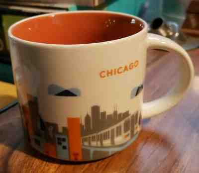 STARBUCKS Chicago 2014 You Are Here Collection 14oz/414ml Coffee Cup Mug - Sold on eBay Dec, 9th 2019 for $19.99