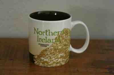 STARBUCKS Icon Collection NORTHERN IRELAND coffee mug 2014 16oz brown green 4" - Sold on eBay Dec, 9th 2019 for $32.98