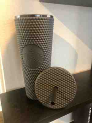 New 2019 Starbucks Matte Black Studded Cold Cup Tumbler 24oz Venti Size W/Straw - Sold on eBay Dec, 8th 2019 for $76.00