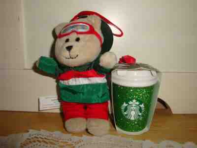 REDUCED New 2019 Starbucks 2 Ornaments Ski Bear Cup Christmas Advertising - - Sold on eBay Dec, 8th 2019 for $22.00