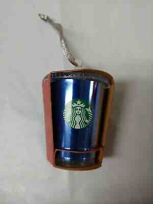 DISNEY PARKS STARBUCKS BLUE TUMBLER HOLIDAY CHRISTMAS ORNAMENT NEW WDW - Sold on eBay Dec, 8th 2019 for $15.00