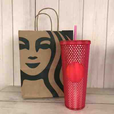 Starbucks Holiday 2019 Studded Venti Tumbler Cup Neon Pink New - Sold on eBay Dec, 8th 2019 for $30.00