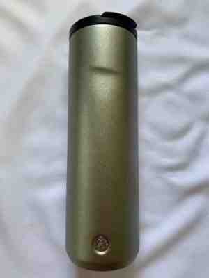 Starbucks Gold Glitter Stainless Steel Flip Top Tumbler Thermos Mug 20 Oz 2018 - Sold on eBay Dec, 8th 2019 for $18.00
