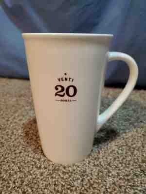 2010 STARBUCKS Venti White Ceramic Coffee Mug 6" Tall Est.1971 RETIRED - Sold on eBay Dec, 8th 2019 for $19.99