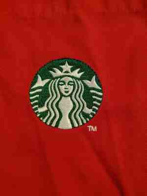Starbucks Coffee co. Barista Red Apron Holiday Seasonal Gently Used Christmas - Sold on eBay Dec, 8th 2019 for $20.50