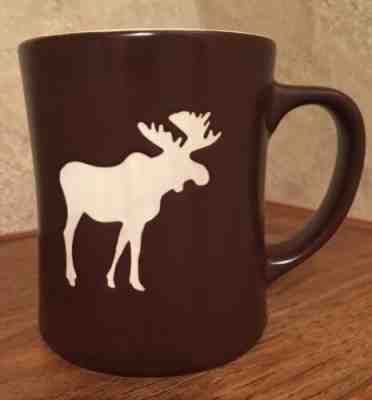 STARBUCKS Brown/White MOOSE Etched 16 oz  BONE CHINA Coffee Cup MUG 2009 EUC - Sold on eBay Dec, 8th 2019 for $28.99