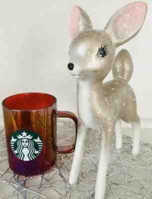 Starbucks 2019 Red Holiday Cup Iridescent Glass Coffee Mug 14oz Christmas - Sold on eBay Dec, 8th 2019 for $15.00