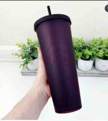 NEW *RARE* STARBUCKS FALL 2019 PURPLE BLACK CHERRY TUMBLER 24 Oz - Sold on eBay Dec, 8th 2019 for $48.00