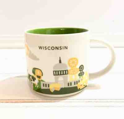 Starbucks Wisconsin You Are Here Coffee Mug Cup 14 Oz 2014 Collection YAH - Sold on eBay Dec, 8th 2019 for $16.00