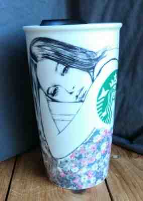 EUC Starbucks Charlotte Ronson Ceramic 12 Oz Travel Tumbler Mug 2013 Retired - Sold on eBay Dec, 8th 2019 for $39.99