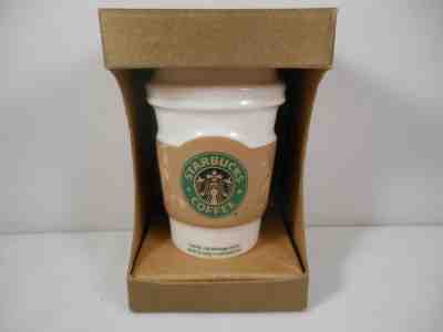 Starbucks Ornament Christmas Holiday 2008 Mini White to Go Cup with Sleeve NIB - Sold on eBay Dec, 7th 2019 for $24.00