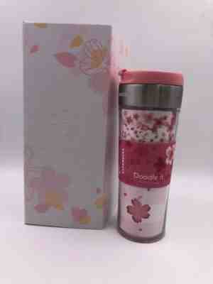 Starbucks Japan: Sakura / Cherry Blossom Stainless Steel Tumbler Doodle It (C7) - Sold on eBay Dec, 7th 2019 for $65.00