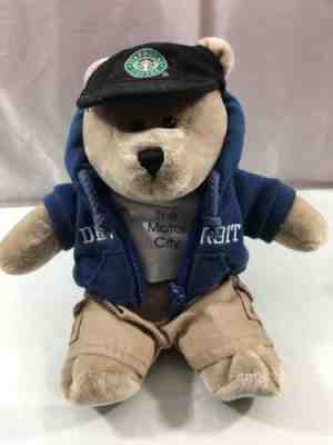 Starbucks Bearista Detroit Bear 2007 Plush Sweatshirt Motor City Special Ed. - Sold on eBay Dec, 7th 2019 for $21.53