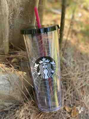 New Starbucks 2019 Glitter Spiderweb Limited Edition Tumbler Cup Halloween Fall - Sold on eBay Dec, 7th 2019 for $39.00