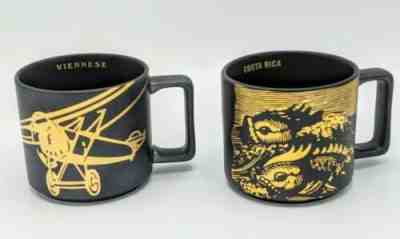 ? ? Starbucks Limited Edition Stamp Mug Black 2016 Viennese & Costa Rica  - Sold on eBay Dec, 7th 2019 for $17.00