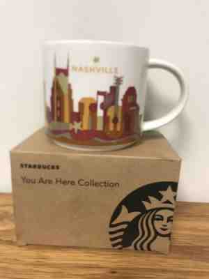 Starbucks Nashville You Are Here Collection 14 oz Mug Cup Music City 2016 NIB - Sold on eBay Dec, 7th 2019 for $29.99