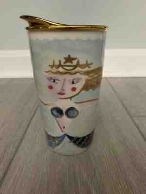 Starbucks 2014 Illustrated Siren Mermaid Ceramic Travel Tumbler Coffee Mug 12oz - Sold on eBay Dec, 7th 2019 for $27.00