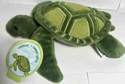 Starbucks Coffee Company Summer Turtle Plush Stuffed Animal 2010 Green With Tags - Sold on eBay Dec, 7th 2019 for $15.85