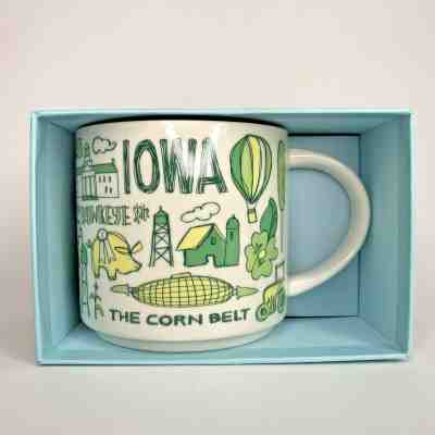 Starbucks Iowa Been There Coffee Mug Across the Globe Collection 14 oz - Sold on eBay Dec, 7th 2019 for $28.99