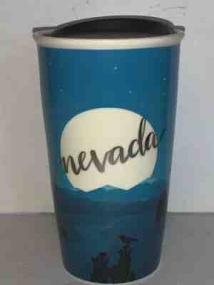 Starbucks Nevada Tumbler Las Vegas Moon Night Blue Ceramic Travel Mug Cup 12oz - Sold on eBay Dec, 7th 2019 for $29.99