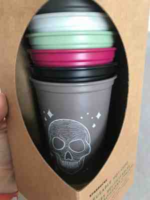 NEW In Hand Starbucks Halloween 2019 Reusable Hot Cup Set Of 6 Fall Edition - Sold on eBay Dec, 7th 2019 for $19.99