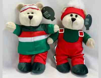 2 Starbucks Bearista Bears Plush 2019 Christmas Limited Edition New 10" Tall - Sold on eBay Dec, 7th 2019 for $55.00