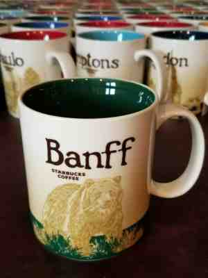 rare mugs Starbucks 2012 BANFF Global City Icon Collector Series 16oz w/SKU