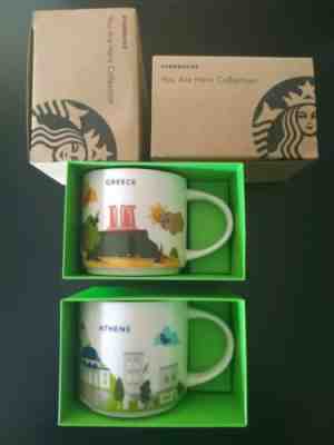 Brand New Starbucks mugs Greece & Athens, You Are Here (2) AUTHENTIC - Sold on eBay Dec, 5th 2019 for $80.00