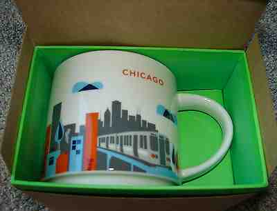 Starbucks Chicago Mug 2014 You are Here series NWT Old Water Tower 14 oz coffee - Sold on eBay Dec, 11th 2019 for $29.99