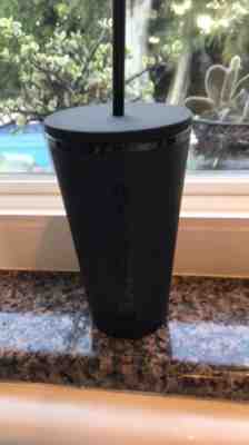 Starbucks Holiday 2019 Grande Tumbler Cup Matte Black Vertical Letters Sold Out! - Sold on eBay Dec, 11th 2019 for $25.00