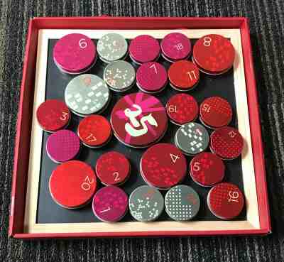 Starbucks Advent Calendar Board w/ Magnetic Metal Tins (1-25) Christmas Holiday - Sold on eBay Dec, 11th 2019 for $19.00