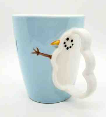 Starbucks Barista 2003 Blue Snowman Coffee Mug Cup 3D Handle Holiday Christmas - Sold on eBay Dec, 11th 2019 for $20.00