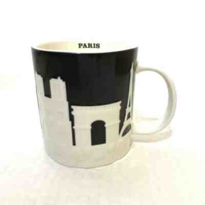 Starbucks City Mug, PARIS SKYLINE Relief Collection, Black-White,16 oz. - Sold on eBay Dec, 11th 2019 for $35.00