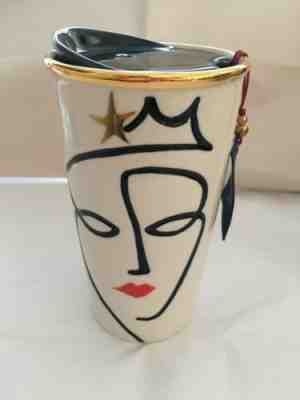 Starbucks Coffee Cup 2015 Anniversary Siren Mermaid ceramic To Go Tumbler w/SKU - Sold on eBay Dec, 11th 2019 for $42.70