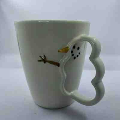 Starbucks Barista Snowman Christmas Coffee Mug Cup 2003 Shape Handle - Sold on eBay Dec, 11th 2019 for $25.48